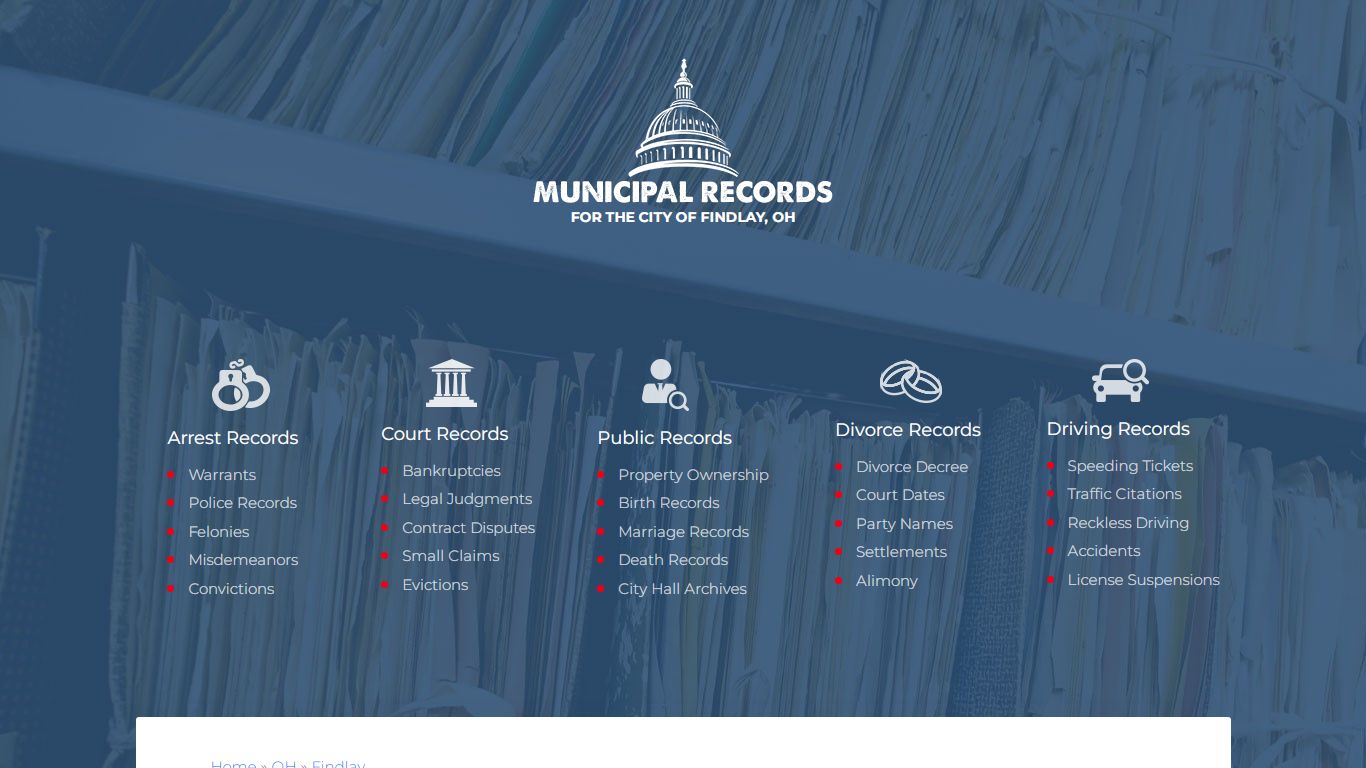 Municipal Records in Findlay oh